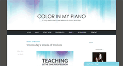 Desktop Screenshot of colorinmypiano.com