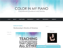 Tablet Screenshot of colorinmypiano.com